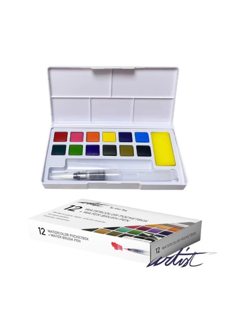 Acuarelas 12 colores