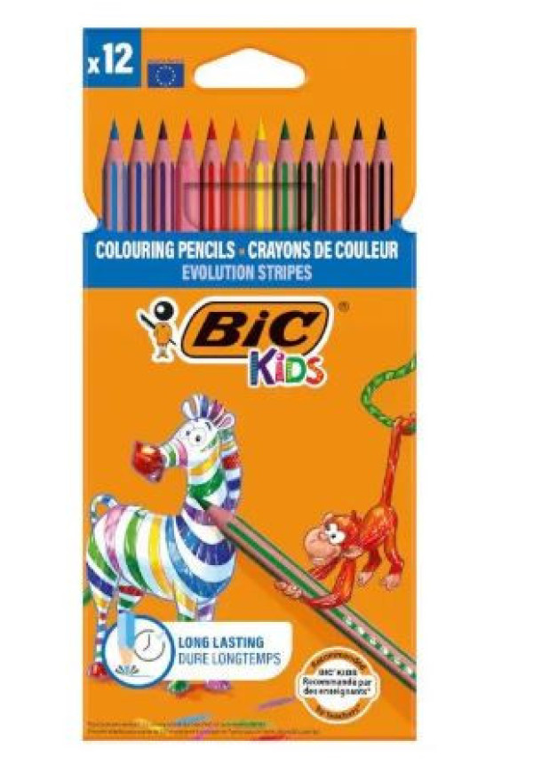 12 Lápices Colores Bic